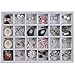 Valdler Velvet Stackable Jewelry Tray Showcase Display Storage Box (24 Grid Without Lid)