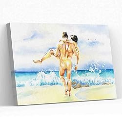 Men'S Art-Watercolor Painting Gay Man-Gay Art
