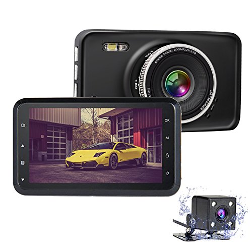 Nesolo Full HD 1080P Car Dash Cam 170Â° Wide Angle 3" LCD Dashboard Camera DVR Video Recorder Dual Lens Front+Rear with HDR Night Vision,Loop Recording,Parking Mode,G-Sensor
