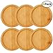 IHUIXINHE Bamboo Plant Saucer Round Plant Pot Tray Indoor Outdoor Plants, Set of 6 (Round)