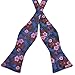 PenSee Mens Self Bow Tie Multi-color Floral Jacquard Woven Silk Bow Ties