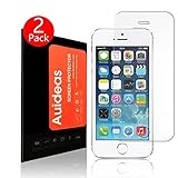 [2-Pack] iPhone SE/ 5S/ 5C/ 5 Screen Protector,Auideas iPhone SE/ 5S/ 5C/ 5 Tempered Glass Screen Protector for Apple iPhone SE/ 5S/ 5C/ 5