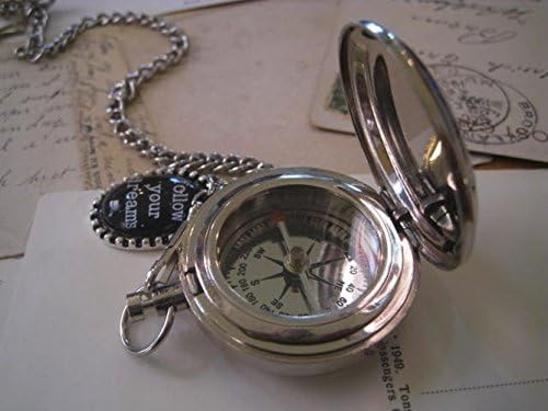 Compass on a Pocket Watch Chain Graduation Gift Father's Day Gift