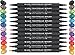 Yosoo 12/24/36/48 STA Markers Rival Shinhan Touch Brush Sketch Pen Graphic Water Based Brush Render for Adult Coloring Books (36 Colors)