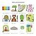 LEO & FRIENDS Dominoes Set for Kids-Wooden Building Blocks Preschool Educational Toys with Animal Shapes and Number/Letter Pattern