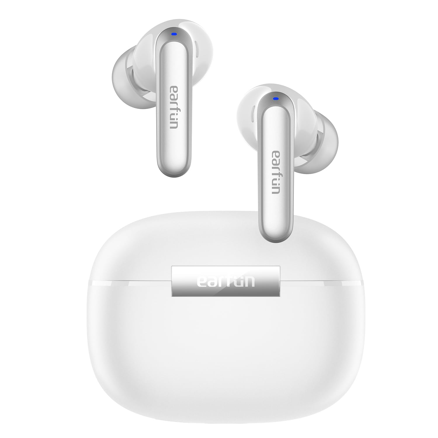 EarFun Air 2 Wireless Earbuds, Headphones Bluetooth 5.3 with Hi-Res Sound, LDAC, 10mm Wool Drivers, Multi-Connection, 4 Mics ENC Clear Calls, IPX7 Waterproof, App Customization, 40H Playtime, White