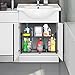 Lifewit Adjustable Under Sink Organizer, 2-Tier Expandable Rack for Bathroom Kitchen Organization, Premiun Carbon Steel