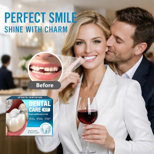 Tooth Filling Repair Kit, Temporary Tooth Filling, Home Use Tooth Repair Kit for Restoring Missing Dentures and Fractured Teeth, Regain Confidence Smile, 1 Count (Pack of 1)