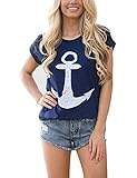 Leadingstar Womens Casual Round Collar Short Sleeve T-Shirt Blouse Tee Tops XL