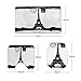 Amagical Frech Paris Eiffel Tower City of Love 16 Piece Bathroom Mat Set Shower Curtain Set Black and White Bath Mat Contour Mat Toilet Cover Waterproof Shower Curtian 12 Hooks