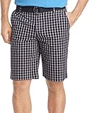 IZOD Mens Flat Front Grid Plaid Shorts