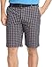 IZOD Mens Flat Front Grid Plaid Shorts