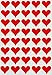 Royal Green Red Heart Sticker Envelopes Seal - Decorative Labels for Stationery, Paperwork and Arts Permanent Adhesive - 200 Pack