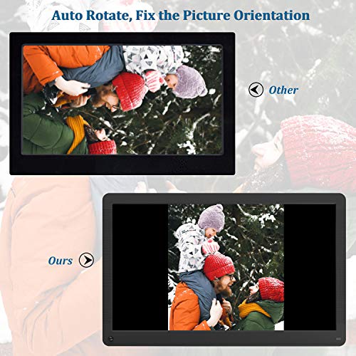 17.3 Inch Digital Picture Frame 1920x1080 16:9 Ratio Screen, Motion Sensor, Photo Auto Rotate, HD Video Frame, Background Music, Auto Play, Auto Time On/Off, Wall Mounted/Stand, Include 32GB SD Card