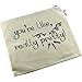 Positive Messages Canvas Cosmetic Bag and Travel Makeup Zipper Pouch Organizer Set for Wedding