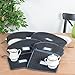 Richards Homewares Micro Fiber Deluxe Six Piece Accessory Set - Black With Charcoal Trim