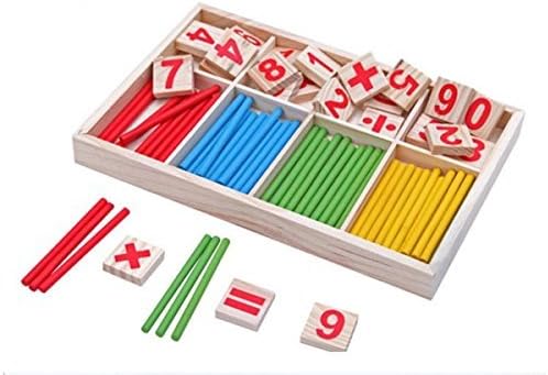 Montessori Wooden Number Math Game Sticks Box Set Materials Educational Wood Toy