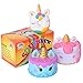 AOLIGE Squishy Slow Rising Kawaii Squishy Toys Set for Kids Stress Reliever Party Favor Fidget Toys (3PCS Unicorn Squishy)