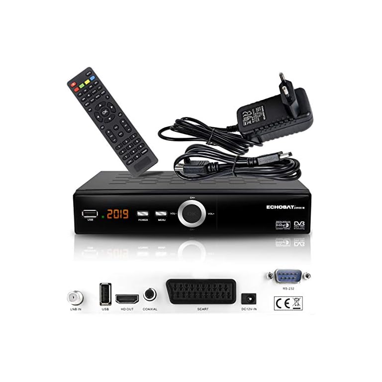 hd-line Bamof 2305 Digital Satelliten Sat Receiver - (HDTV, DVB-S/S2, HDMI, SCART, 2X USB 2.0, Full HD 1080p) [Vorprogrammiert für Astra Hotbird Türksat] [Energieklasse A