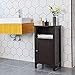 VASAGLE Bathroom Floor Storage Cabinet Adjustable Shelf Espresso UBCB45Z