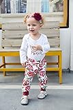 CPEI 4Pcs Baby Girls Clothes Set, Daddy's Princess Printed Romper Tops+Floral Pants+Hat+ Flower Headband