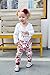 CPEI 4Pcs Baby Girls Clothes Set, Daddy's Princess Printed Romper Tops+Floral Pants+Hat+ Flower Headband (Rose, 0-3 Months)