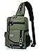 Messenger Bag for Men, Cross Body Shoulder Sling Bag Travel Outdoor Gym Backpack Army green 1