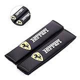 Amooca Ferrari Carbon Fiber Seat Belt Cover Shoulder Pad Cushion (2 pcs)