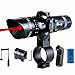 TZWNS 3 Modes Zoomable Laser Sight Scope bundle with Mount, Tactical power and Battery Charger (7 Items)