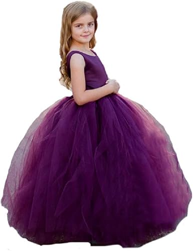 amazon purple flower girl dresses