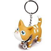 JOYJULY Cat Key Chain Kitten Keyrings for Car Key Chain Kawaii Adorable Bag Pendant Toy,Gift Idea for Girls, Women and Men