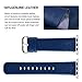 Fullmosa Leather Bands Compatible with Apple Watch Band 41mm 40mm 38mm 42mm for Women Men, Top Grain Genuine Leather Strap for iWatch Series 10/9/8/7/6/5/4/3/2/1/SE2/SE, Dark Blue/Silver
