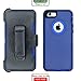iPhone 6 / 6S Cover | 2-in-1 Screen Protector & Holster Case | Full Body Military Grade Edge-to-Edge Protection with carrying belt clip | Drop Proof Shockproof Dustproof | Navy Blue / Blue
