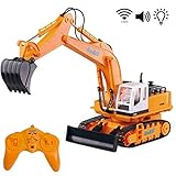 deAO RC Excavator Truck with Lights and Sounds Digger Construction Truck