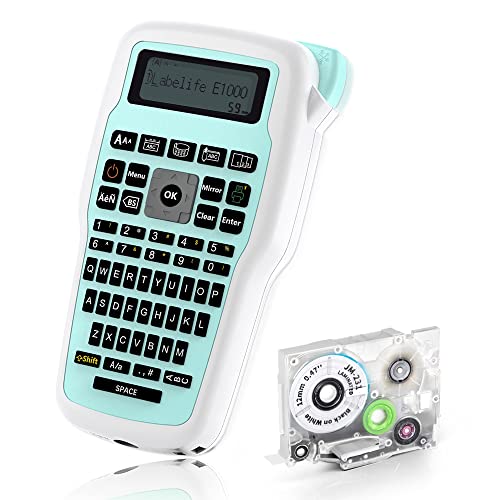 Label Maker Machine and Printer, E1000 Portable Handheld QWERTY