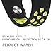 Hanlesi Fitbit Charge 2 HR Bands Soft Silicone Breathable Fashion Sport Strap for Fit bit Charge2 Replacement Original Accessory Black Wristband with Hole Resistant Fade for Man & Woman Green Small