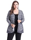 Chicwe Women's Plus Size Cashmere Touch Floral Printed Cardigan Style Jacket - Open Front Casual Jacket
