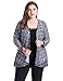 Chicwe Women's Border Designed Cashmere Touch Plus Size Cardigan Style Jacket 1X-4X