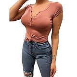 Women's Short Sleeve Fashion Casual Summer Crop