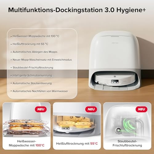 Qrevo Curv 2 Pro Saugroboter mit Wischfunktion&Hebarem Wischmopp