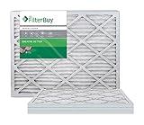FilterBuy 16x24x1 MERV 8 Pleated AC Furnace Air Filter, (Pack of 4 Filters), 16x24x1 - Silver