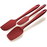 di Oro Living Silicone Spatula Set - 3-piece 600ºF Heat-Resistant Baking Spoon & Spatulas - Easy-to-Clean Seamless One-Piece Design - Pro Grade Non-stick Rubber with Stainless Steel S-Core Technology