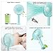 TINMIU Mini Handheld Fan, Small USB Personal Portable Desk Table Fan with Rechargeable Battery for Home, Dormitory, Office, Outdoors and Travel, Blue