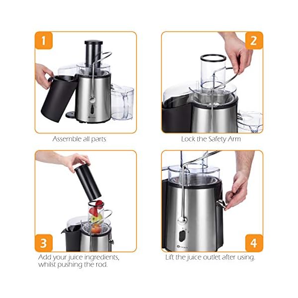 PureMate-1000W-NaturoPure-Powerful-Whole-Fruit-and-Vegetable-Juice-Extractor-Centrifugal-Juicer-Machine-with-2-Speed-Settings-BPA-Free-75MM-Wide-Mouth-with-1L-Juice-Jug-2L-Pulp-Container PureMate Juicer Machines, 1000W Powerful Juicer Extractor Quick Juicing for Whole Fruit and Vegetable, BPA-Free with 2…