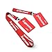 Lanyard 2 Pack with Cell Phone Finger Holder, Neck Lanyard for Keys Phones ID Badge Holder Bags Accessories Black and Red