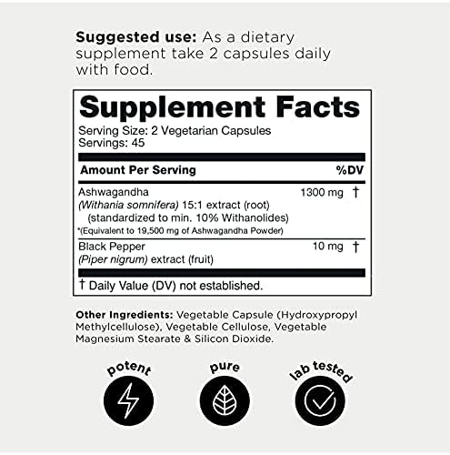 Ultra High Strength Ashwagandha Capsules 10 Withanolides 19 5000mg 15x Concentrated Extract Wild Harvested In India The Strongest Ashwagandha Anxiety Relief Support Available 90 Caps Amazon Com Au Health Household Personal Care