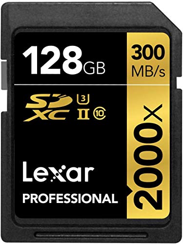 Lexar Professional 2000x 128GB SDXC UHS-II Card (LSD128CBNA2000R)