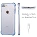 Matone Crystal Clear Shock Absorption Technology Bumper Soft TPU Cover Case for iPhone 7 Plus/iPhone 8 Plus - Clear Blue
