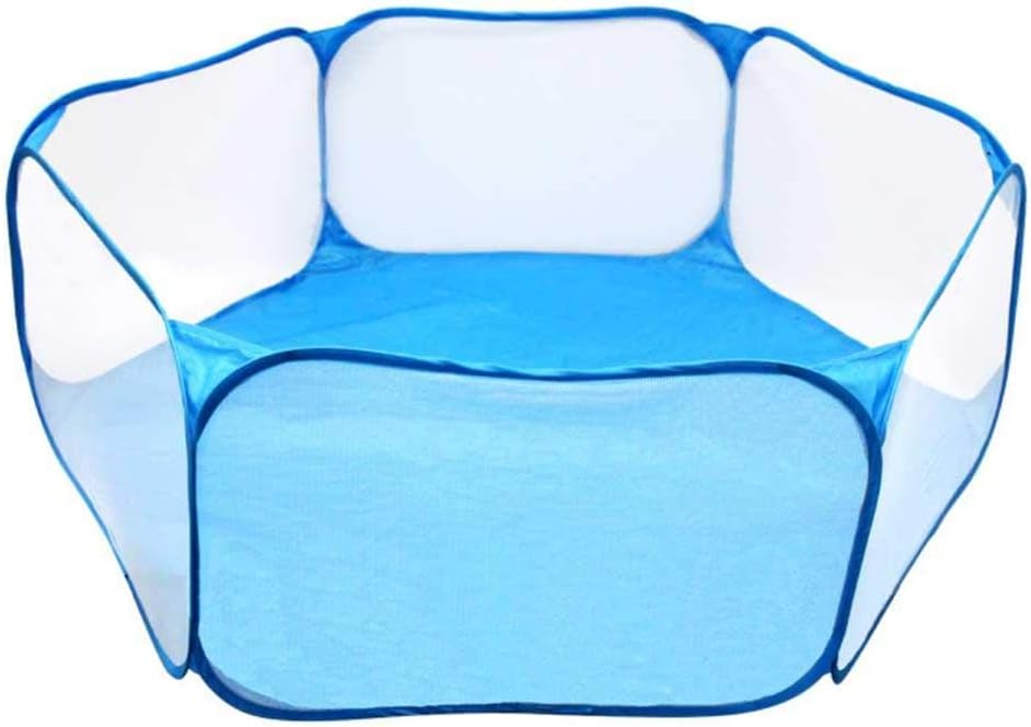 josietomy Small Animals Cage Tent Breathable Pet Playpen Transparent Yard Fence Open Portable Folding pet park for outdoor indoor exercise uinea Pig Rabbits Bunny Hamster Chinchillas Hedgehogs
