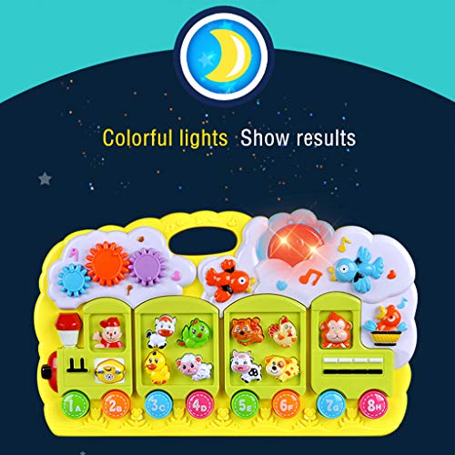 XGao Baby Toys 6 to 12 Months, Baby Music Toys Multi-function Electronic Piano Keyboard Light Animal Sounds Infant Toy Activity Center Educational Best Gifts for Months Year Old Boy Girls (Multicolor)